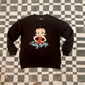 Betty Boop Black and Red Crewneck Sweater